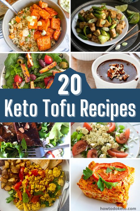 These plant-based keto tofu recipes are low in carbs, but packed with protein and flavor! Lots of tasty meatless and vegan options to try! Meatless Keto, Tofu Recipes Keto, Tofu Recipes Low Carb, Vegan Food High In Protein, Tofu Keto Recipes, Tofu Recipes Healthy Low Carb, Low Calorie Tofu Dinner, Vegan High Protein Low Carb Recipes, Low Carb Tofu