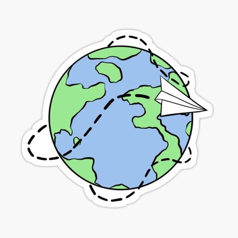 Geography Border Designs, Geography Stickers, Globe Sticker, Travel Globe, World Globe, Travel Stickers, Redbubble Designs, Vinyl Cut, Border Design