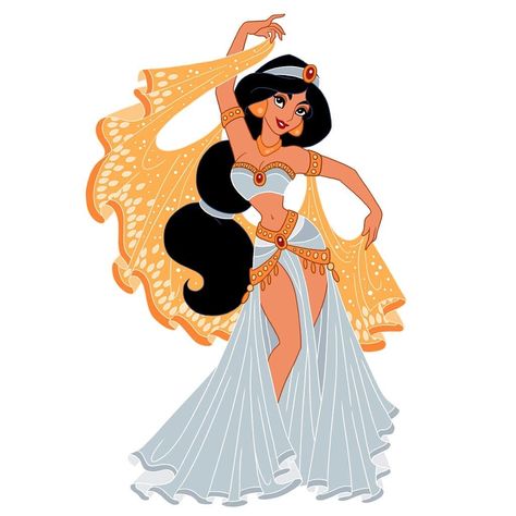 Color Experiment, Belly Dancer Outfits, Dancer Outfit, Dancer Drawing, Aladdin Jasmine, Disney Jasmine, Dancing Drawings, Disney Artists, Belly Dance Outfit