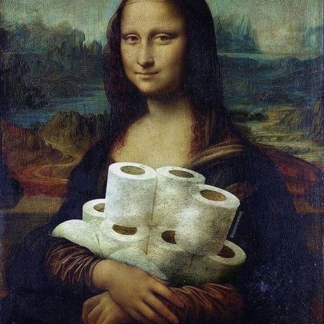 Mona Lisa Parody, Mona Lisa Smile, Art Parody, Coron, Art Memes, Vintage Modern, Funny Art, Banksy, Satire