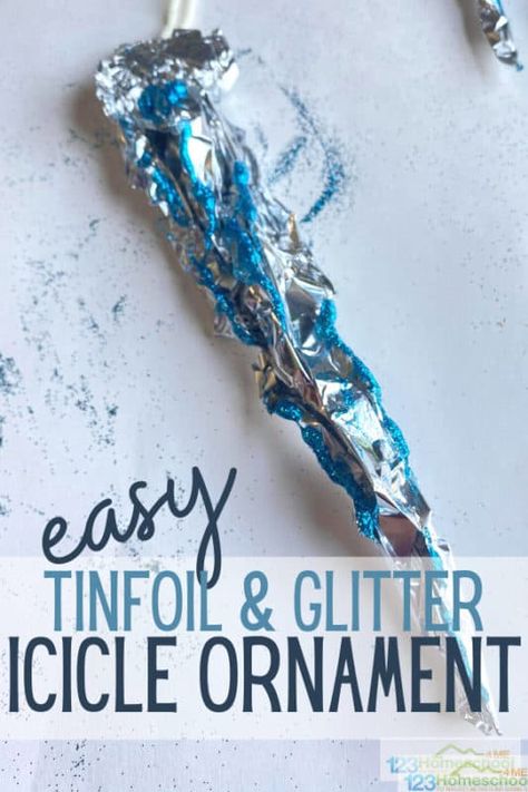 Tinfoil Craft, Winter Wonderland Crafts For Preschool, Tin Foil Crafts, Snowman Crafts Preschool, Icicle Crafts, Letter I Crafts, Ice Crafts, Winter Crafts For Toddlers, Craft For Preschool