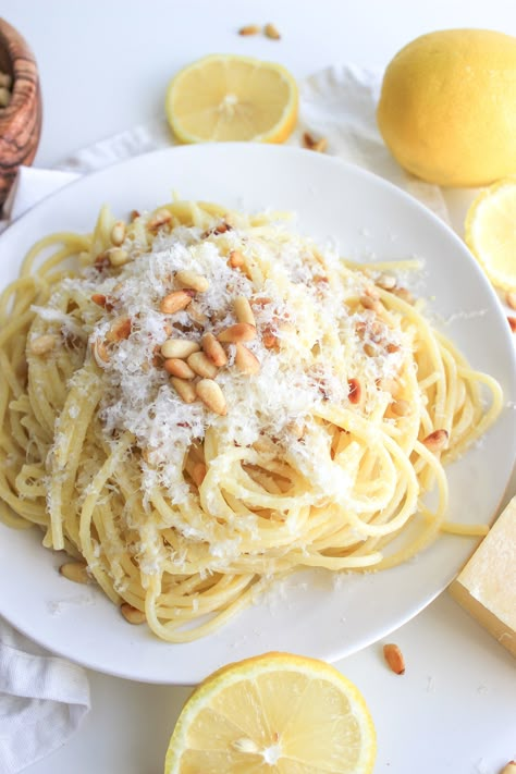 Pasta Pine Nuts Recipe, Pasta With Pine Nuts Parmesan, Lemon Zest Pasta, Pine Nuts Recipes, Pine Nut Pasta, Pine Nuts Pasta, Pine Nut Recipes, Luteal Phase, My 30th Birthday