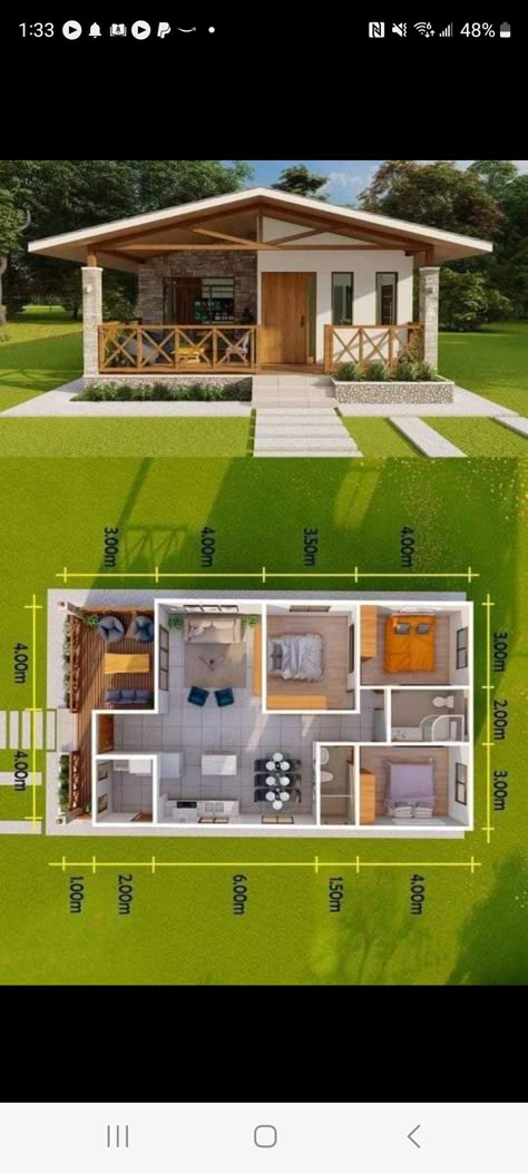 Small House Design Philippines, Small House Layout, Affordable House Plans, Modern Small House Design, Modern Bungalow House, House Floor Design, Building House Plans Designs, Casas The Sims 4, Sims House Plans