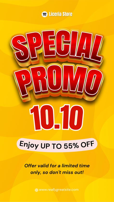 Don't miss out on our 10.10 Special Promo! 🎉 Our Yellow and Red Modern Instagram Story is bursting with unbeatable deals just for you. 🛍️ Swipe up to grab the best offers and make the most of this special day! Sale Template, Instagram Story Template, Story Template, Daily Deals, Promo Codes, Instagram Story, Template Design, Yellow, 10 Things