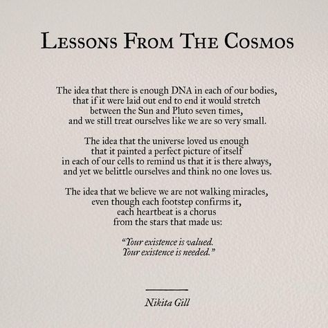 Nikita Gill, Poem Quotes, A Poem, The Cosmos, Poetry Quotes, Pretty Words, Spiritual Growth, Beautiful Quotes, The Words