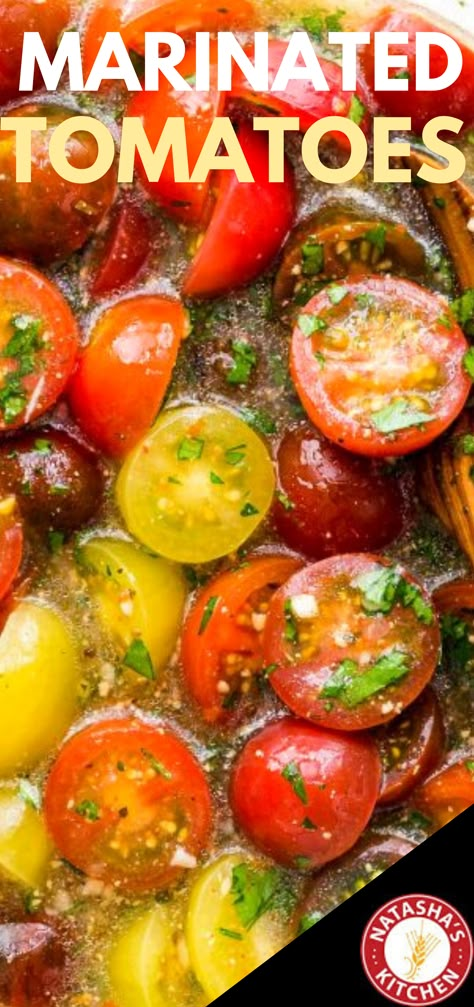 Grape Tomato Side Dish, Pear Tomatoes Recipes, Grilled Cherry Tomatoes Recipes, Marinated Grape Tomatoes, Cherry Tomato Salads, Sweet 100 Cherry Tomatoes, Marinated Cherry Tomato Recipes, Yellow Grape Tomato Recipes, Heirloom Cherry Tomato Recipes