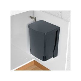 Heal's | Brabantia Touch Built In 10l Plastic Bin - Kitchen Bins - Kitchen Storage - Kitchen Black Kitchen Faucet White Cabinets, Built In Kitchen Cupboards, Black Kitchen Accessories, Black Kitchen Countertops, Kitchen Bins, Black Bin, Bathroom Cupboard, Black Kitchen Faucets, Black Kitchen Cabinets