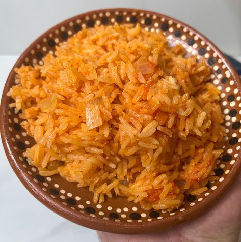 Mexican Red Rice | Freddsters Latina Kitchen, Mexican Red Rice, Rice Mexican, Alfredo Garcia, Food Influencer, Red Rice, Food Group, Pasta Noodles, Roma Tomatoes