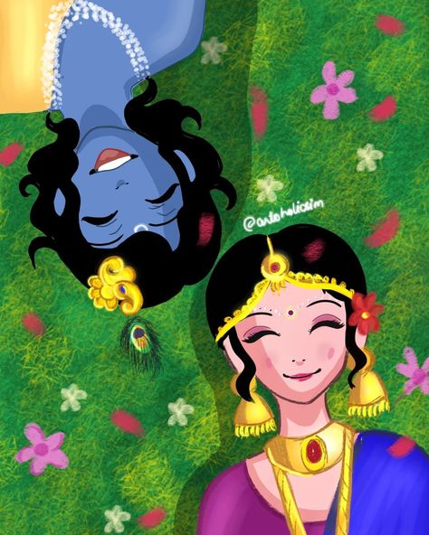 Cartoons Krishna, Corel Draw Design, Koi Fish Drawing, Krishna Drawing, God Artwork, Drawing Ideas List, Anime Drawing Books, Peace Illustration, Goddess Artwork