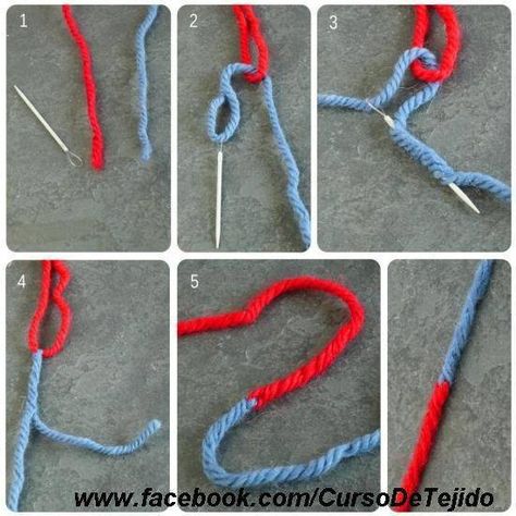 connect for ever Joining Yarn, Confection Au Crochet, Knitting Tips, Sew Ins, Crochet Tips, Crochet Instructions, Knitting Machine, Knitting Tutorial, Knitting And Crocheting