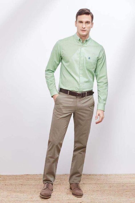 Green Shirt Outfit Men, Green Shirt Outfit, Green Shirt Outfits, Business Casual Attire For Men, Light Green Shirt, Mint Green Shirts, Mens Dress Outfits, Mens Business Casual Outfits, Shirt Outfit Men