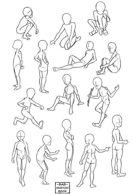 Cartoon Human Figures, Cartoon Body References, Comic Poses Reference Figure Drawing, Child Reference Poses Drawing, Holding Puppy Reference, Shocked Drawing Poses, Childish Pose Drawing Reference, Children Poses Drawing Reference, Child Drawing Poses