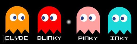 Inky,blinky,pinky,clyde 3d Letters Tutorial, Pac Man Party, Pacman Ghost, Ghost Drawing, Tattoo Filler, 80s Theme Party, Vbs Themes, Ghost Tattoo, Ra Ideas