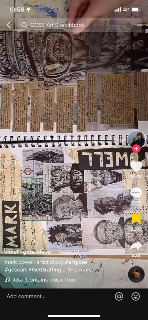 Mark Powell Artist Research Page, Mark Powell Artist Research, Artist Research Page, Gcse Sketchbook, Mark Powell, Textiles Gcse, Artist Research, Igcse Art, Art Layout