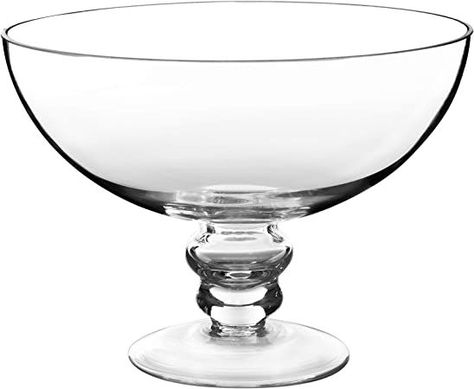 CYS Excel Glass Decorative Footed Bowl (H:6" D:8") | Fruit Display Bowl | Terrarium Bowl | Compote Vase Kitchen Table Centerpiece | Footed Pedestal Bowl Bowl Terrarium, Compote Vase, Yankee Candle Fall, Terrarium Bowls, Kitchen Table Centerpiece, Candy Display, Fruit Display, Event Centerpiece, Pedestal Bowl