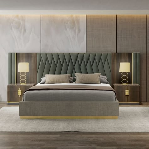 Double Bed Bed Headboard Ideas Modern, Modular Bed, Designer Beds, Bed Back Design, Double Bed Designs, Bed Headboard Design, Bedroom Interior Design Luxury, Headboard Design, Modern Luxury Bedroom