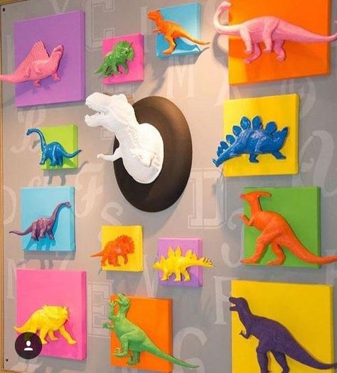 Dino Room, Dinosaur Bedroom, Dinosaur Room Decor, Dinosaur Room, Thrift Store Crafts, Dinosaur Nursery, Dino Birthday, Cool Wall Art, Dino Party