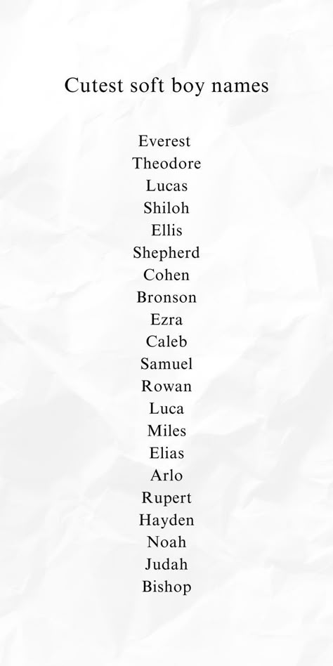 Soft Boy Names, Names For Characters, Modern Baby Names, Boys Names, Names For Boys, Sweet Baby Names, Writing Inspiration Tips, Best Character Names