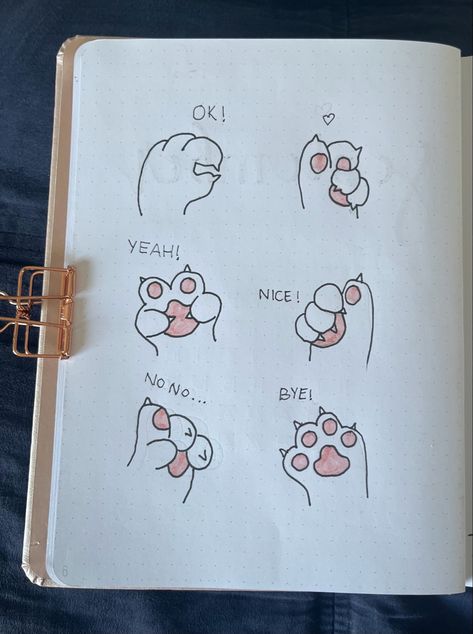 #bulletjournal #paws #paw #cat #catlover Cat Paw Doodle, Cat Bullet Journal, Cat Journal, Paw Cat, Doodle Sketchbook, December Bullet Journal, Journal Stuff, Notebook Ideas, Bullet Journal Design Ideas