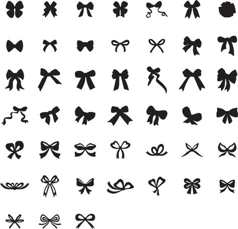 How To Draw Ribbon, Bow Drawing, Lace Drawing, Cute Text Symbols, School Shirt Designs, Bow Vector, Ribbon Logo, Bow Art, Ribbon Tattoos