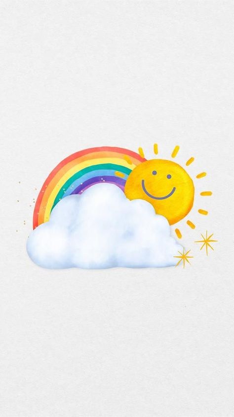 Mobile Wallpaper Aesthetic, Weather Mobile, Cute Wallpaper Iphone, Wallpapers 2023, Iphone Wallpaper Cute, Aesthetic Paper, Care Bear Party, About Rainbow, Bunny Painting