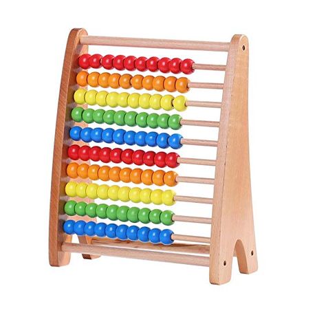 AmazonSmile: Wondertoys Wooden Abacus Educational Counting Toy 100 Beads Math Tool Toddler Gifts for 1 2 3 Year Old Boys and Girls: Toys & Games Montessori Gifts, Wooden Abacus, Math Tools, Math Manipulatives, Math Counting, Girls Toys, Early Math, Math Concepts, Learning Toys