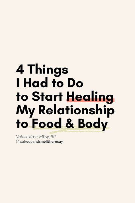 4 things I had to do to start healing my relationship with food & my body. Heal Relationship With Food, Repair Relationship, Heal Relationship, Inflammation Recipes, Anti Inflammation Recipes, Healing Relationships, Food Freedom, Anti Inflammation, Relationship With Food