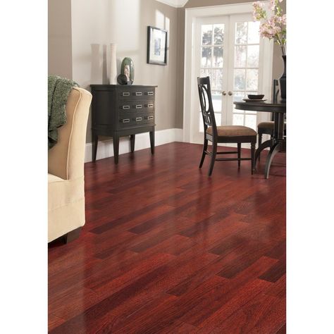 Sedona Red Flooring Grey Walls White trim Wood Floor Tiles, Cherry Hardwood Flooring, Wood Floor Colors, Mahogany Flooring, Cherry Wood Floors, Living Room Wood Floor, Prefinished Hardwood, Red Floor, Real Wood Floors