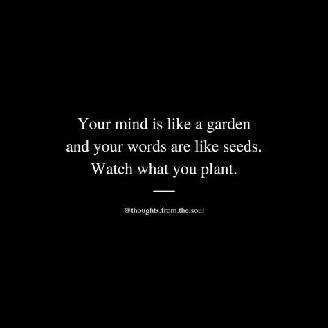 Seeds Quotes, Watch Your Thoughts, Garden Poetry, Your Mind Is A Garden, Plant Seeds Quotes, Quotes About Seeds Growing, Quotes About Planting Seeds, Your Mind Is A Garden Your Thoughts, Plant A Seed Quote