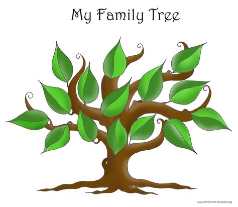 Free Blank Family Tree Template | The Non-Structured Family Tree with Leaves Enough to Include all Great ... Family Tree Art Project, Family Tree Template Word, Blank Family Tree Template, Free Family Tree Template, Genealogy Tree, Blank Family Tree, Make A Family Tree, Family Tree Printable, Family Tree Designs