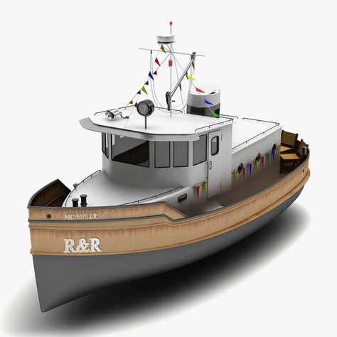 Tug Boat 3D Model #AD ,#Tug#Boat#Model Trawler Yacht, Rc Boats Plans, Sailing Ship Model, Wooden Model Boats, Model Ship Building, Wooden Boat Plans, Boat Building Plans, Boat Model, Boat Art