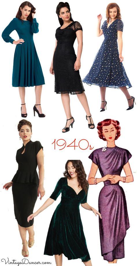 1940s Party, Short Evening Dresses, Gaun Koktail, Cocktail Dress Short, Cocktail Dresses With Sleeves, 1940s Outfits, Silver Cocktail Dress, Dress History, Roshe Run