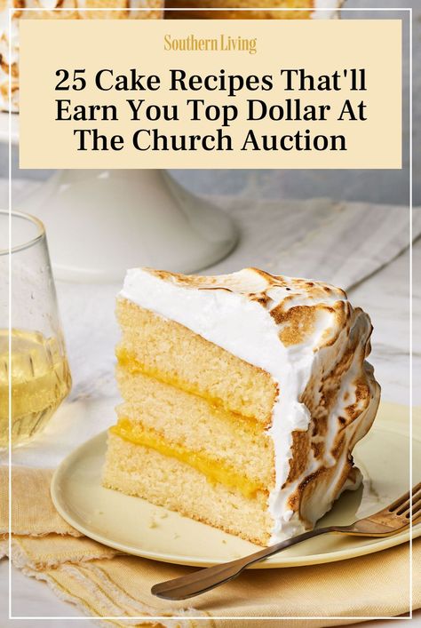 It’s never too early to start planning what to bring to a church event, especially a church auction or bake sale. While we might not have the exact recipe of your aunt's award-winning German chocolate cake, we have a few classic cake recipes that will get the bidding up fast. We’ve pulled together the perfect combination of our most wow-worthy recipes as well as some simple yet delicious ones that will get people bidding from the moment your cake is up. Don’t worry, even some of the most inexperienced of bakers can pull some of these recipes together in a snap. #recipeideas #recipes #cakes #cakerecipes #churchrecipes #bestcakes Grandbaby Cakes Recipes, Award Winning Cake Recipes, Cake Auction Cakes, Award Winning Cakes, Southern Cake Recipes, Hummingbird Cake Southern Living, Scripture Cake, Dessert Auction, Doberge Cake