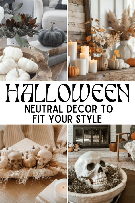 Stunning neutral Halloween decor for your home - The Pauline Neutral Halloween Decor, Sophisticated Halloween, Neutral Halloween, Spooky Halloween Party, Home Styling, Halloween Home, Halloween Home Decor, Neutral Decor, Halloween House