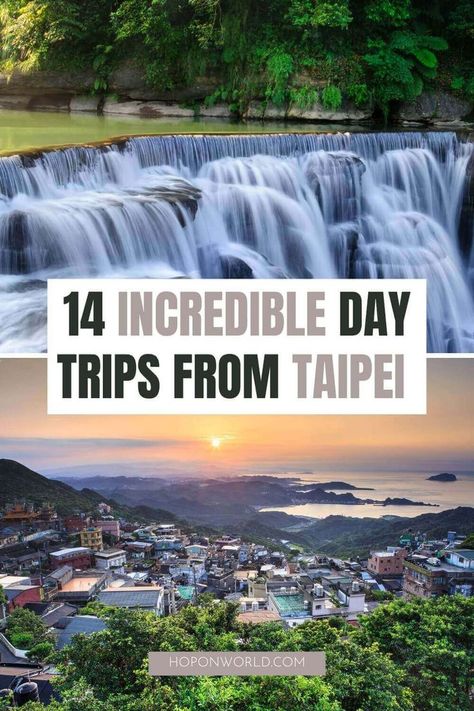 Taipei's outskirts is absolutely littered with amazing places to go and fun things to do. Here are 14 of the BEST day trips from Taipei City! taipei day trips | things to do in taipei taiwan Taiwan Itinerary, Travel Taiwan, Taipei Travel, Grad Trip, Solo Travel Destinations, Taiwan Travel, Taipei City, One Day Trip, Missions Trip