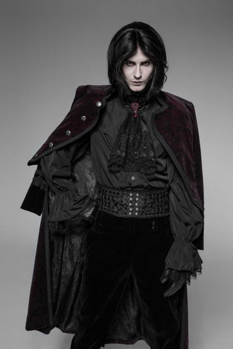 Gothic Tuxedo, Moda Steampunk, Masquerade Outfit, Vampire Fashion, Tuxedo Coat, Vampire Clothes, Prince Clothes, Goth Guys, Vampire Aesthetic