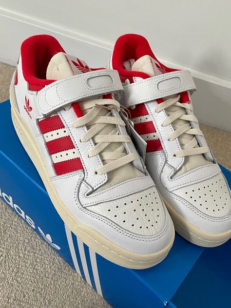 Adidas Forum Vintage, Red Adidas Forum, Forum Adidas, Adidas Forum Low, Forum Low, Shoes 2023, Adidas Forum, Shoe Wishlist, Red Adidas