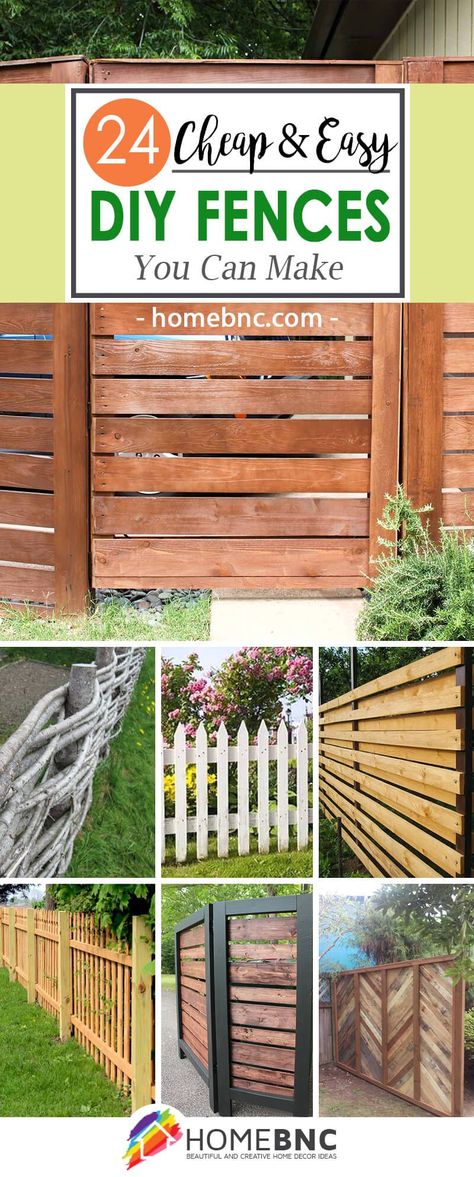 DIY Fence Decor Ideas Diy Fence Decor, Fence Decor Ideas, Diy Fences, Easy Renovations, Wooden Fences, Casa Hobbit, Small Fence, Diy Fence, Front Yard Fence