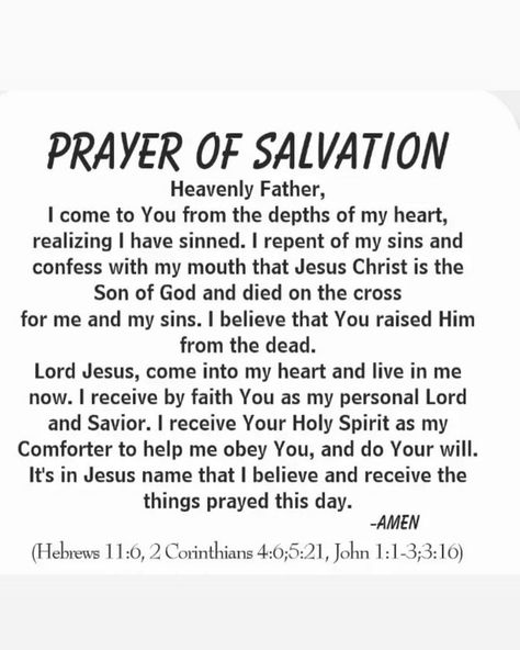 Salvation Quotes Jesus Christ, Prayer Of Salvation Jesus Christ, Prayer For Salvation For Loved Ones, Sinners Prayer For Salvation, Salvation Verses, Prayer For Salvation, Salvation Quotes, Repentance Prayer, Prayer Of Salvation