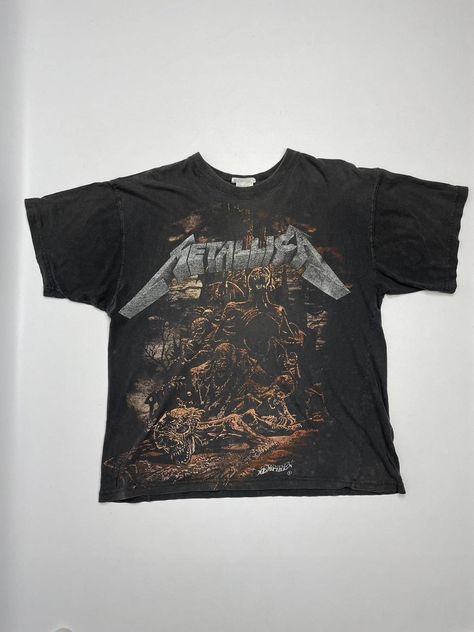 Vintage Vintage 90s Metallica ‘Ride the Lightning’ Band T-Shirt | Grailed Metallica Tshirt Designs, Metallica Shirts, Metallica Band Shirt, Metallica And Justice For All Shirt, Metallica Ride The Lightning, Vintage Metallica Shirt, Metallica Tee, Metallica T Shirt, Rock T Shirt