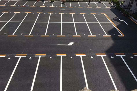 Achieving Precise Parking Lot Markings with a Striping Machine - Nanjing Roadsky Traffic Facility Co.,Ltd. (Roadsky Corporation) Parking Lot Striping, Road Markings, Paint Types, Nanjing, Types Of Painting, Parking Lot, Ergonomics Design, Benefits, Road