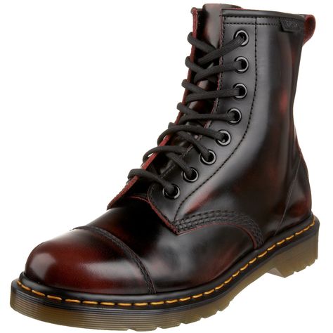 Dr. Martens mens Carey Cherry red. Doc Martens Mens, Red Doc Martens, Martens Style, Dr Martens Boots, Mens Leather Boots, Favorite Boots, Urban Wear, Cool Boots, Doc Martens