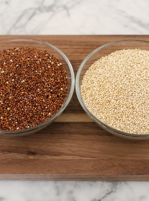 What’s the Difference Between Red and White Quinoa? | Kitchn How To Vegan, Black Quinoa, Vegan Quinoa Salad, Cook Quinoa, White Quinoa, Red Quinoa, Salmon Potato, Waffle Cookies, Grain Bowls