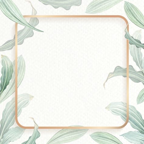 Blank square leafy background vector | premium image by rawpixel.com / nunny Instagram Square Background, Insta Post Background Square, Square Poster Design, Blank Pic, Leafy Background, Plants Background, Square Wallpaper, Square Template, Botanical Frame