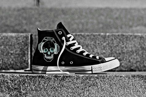 Skull Converse, Skull Accessories, Converse All Star, Chuck Taylor Sneakers, Converse High Top Sneaker, Converse Chuck Taylor High Top Sneaker, Converse Sneaker, All Star, High Top Sneakers