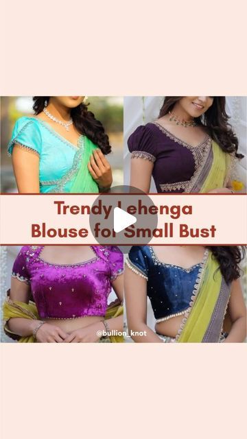 Small Bust Blouse Design, Blouse Designs For Small Bust, Blouse Design For Small Bust, Trendy Blouse Designs For Lehenga, Trendy Lehenga, Bullion Knot, Lehenga Blouse Designs, Lehenga Blouse, Trendy Blouses