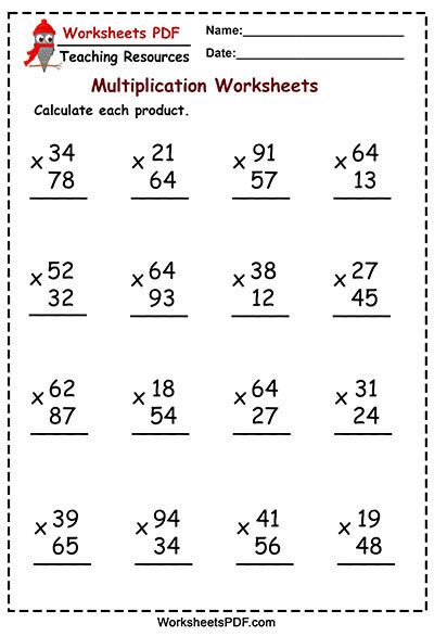 The Multiplying 2 Digit by 2 Digit Numbers Partial Product Multiplication, Multiplication Practice Worksheets, Two Digit Multiplication, Double Digit Multiplication, Free Multiplication Worksheets, Printable Multiplication Worksheets, Math Made Easy, 4th Grade Math Worksheets, Multiplication Worksheets