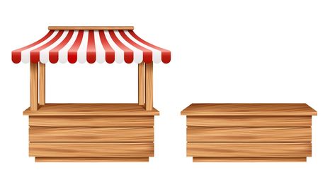 Trade Fair Booth Design, Wooden Stall, Table Booth, Striped Awning, Free Cartoon Characters, Christmas Market Stall, Wood Cafe, Cafe Counter, Counter Desk