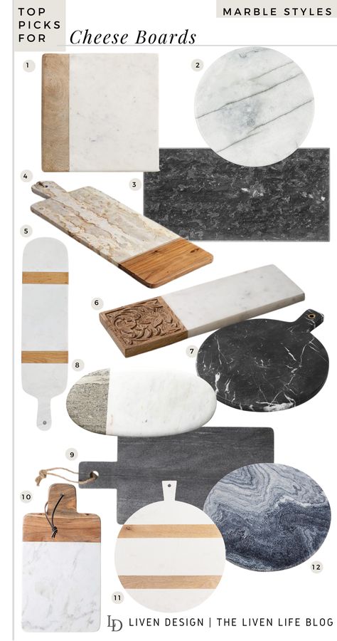 The Cheese Board: A Quintessential Piece For The Kitchen — LIVEN DESIGN Chopping Board Decor, Marble Cheese Board, Cheese Serving Board, Marble Board, Charcuterie Cheese, Board Charcuterie, Wood Marble, Marble Wood, Cheese Boards