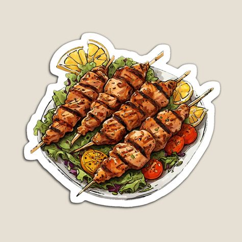 Feast your eyes on this mouthwatering chicken skewer illustration! 🔥🍢 Art that sizzles as much as it tantalizes. #redbubble #redbubbleartist #redbubbleshop #redbubblestore #redbubbleart #redbubblestickers #stickers #stickershop #sale #store #shop #smallbusiness #independentartist #artist #art #explore #fanart #digitalart #foodie #food #foodart #Illustrator Skewer Illustration, Red Bubble Stickers, Bubble Art, Chicken Skewers, Foodie Food, Sale Store, Sticker Shop, Skewers, Artist Art